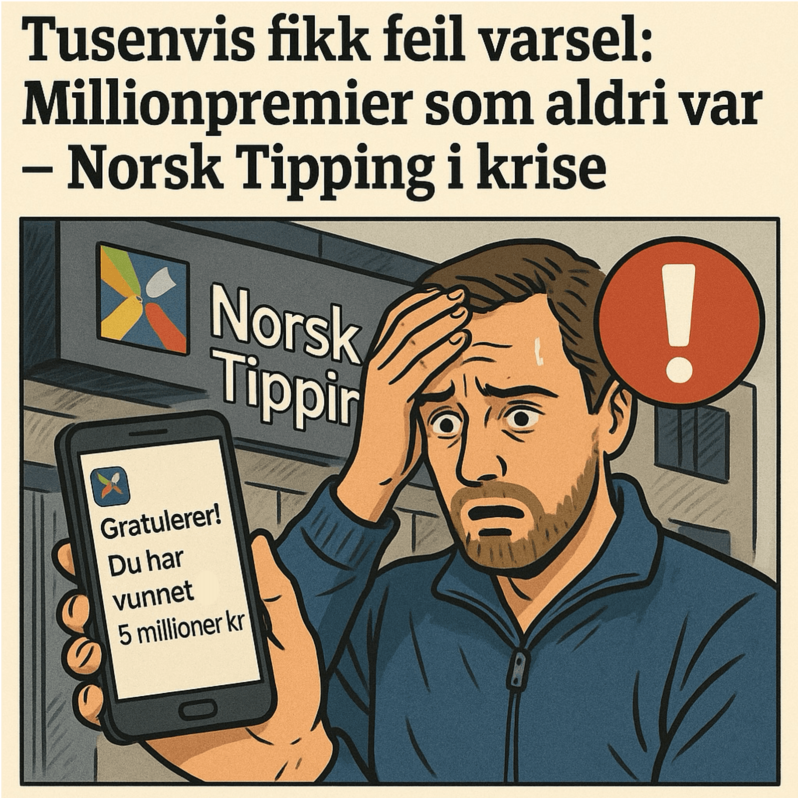 Tusenvis fikk feil varsel: Millionpremier som aldri var – Norsk Tipping i krise