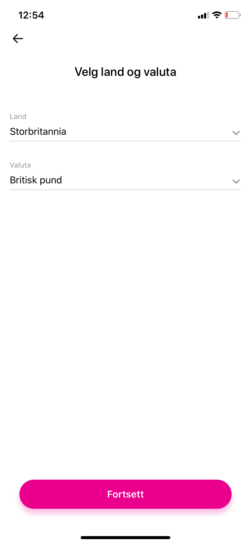 Revolut land valuta