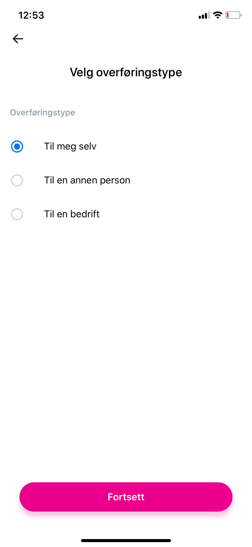 Revolut overforingstype