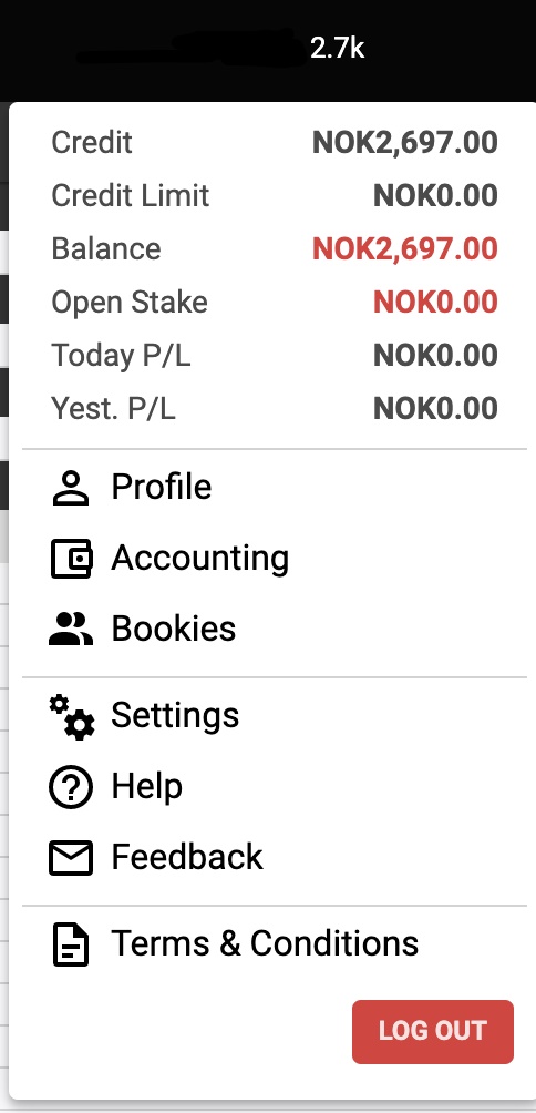 Black penger pa konto